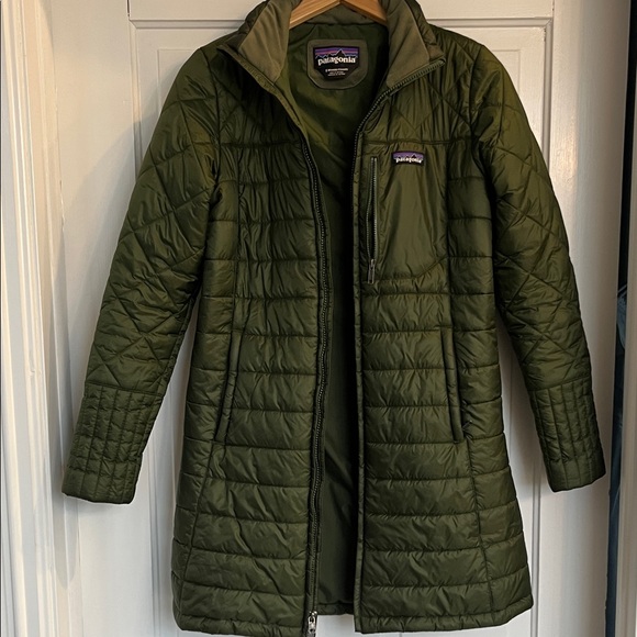 Patagonia Women's Radalie Olive Puffer Coat Women’s Size Small - Picture 5 of 7